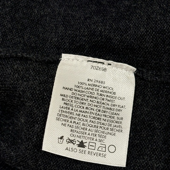 Pendleton Mens Argyle Wool V-Neck Sweater Blue Charcoal Gray Large - Picture 4 of 9